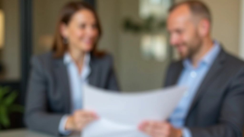 Consultant financier examinant les documents d'épargne avec un client, environnement de confiance professionnel